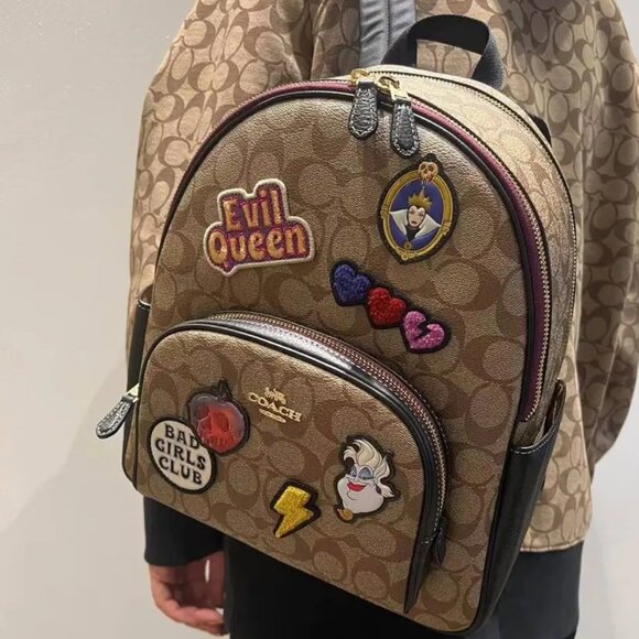 DISNEY VILLAIN COLLECTIBLE COACH BACK PACK WITH PATCHES - Picture 5 of 5